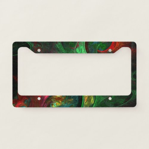 Genesis Green Abstract Art License Plate Frame