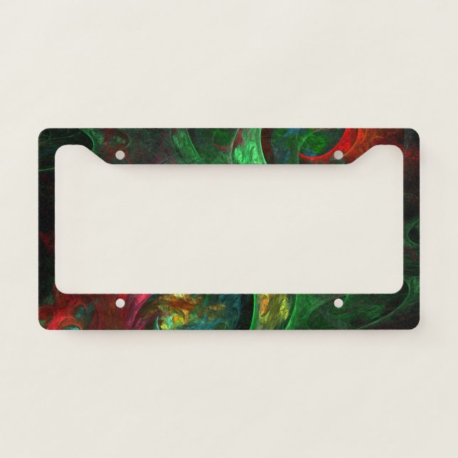 Genesis Green Abstract Art License Plate Frame (Front)