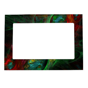 Genesis Green Abstract Art Magnetic Photo Frame
