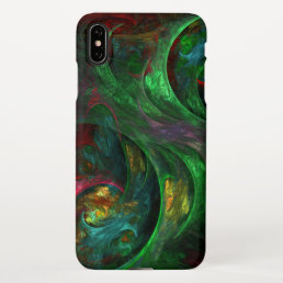 Genesis Green Abstract Art Matte iPhone XS Max Case