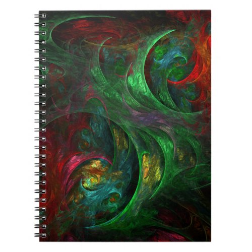 Genesis Green Abstract Art Notebook