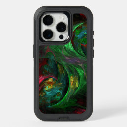 Genesis Green Abstract Art iPhone 15 Pro Case