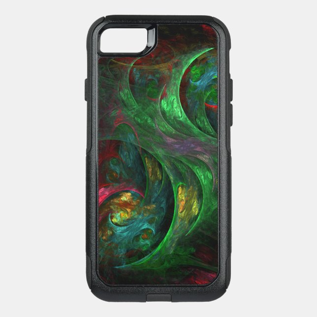 Genesis Green Abstract Art Otterbox iPhone Case (Back)