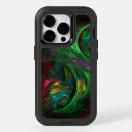 Genesis Green Abstract Art OtterBox iPhone 14 Pro Case