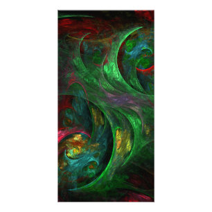 Genesis Green Abstract Art Photo Card