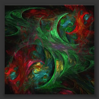 Genesis Green Abstract Art Photo Print