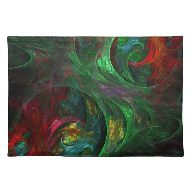 Genesis Green Abstract Art Placemat (Front)