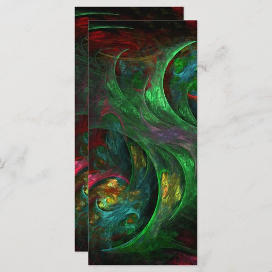 Genesis Green Abstract Art Rack Card (Front/Back)