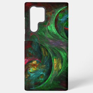 Genesis Green Abstract Art Samsung Galaxy S22 Ultra Case
