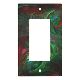 Genesis Green Abstract Art Single Rocker Light Switch Cover