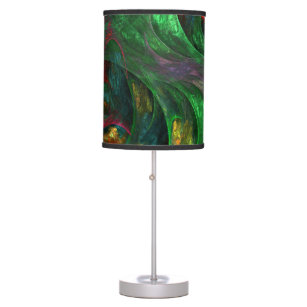 Genesis Green Abstract Art Table Lamp