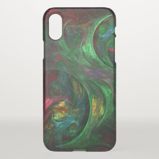 Genesis Green Abstract Art Uncommon iPhone Case (Back)