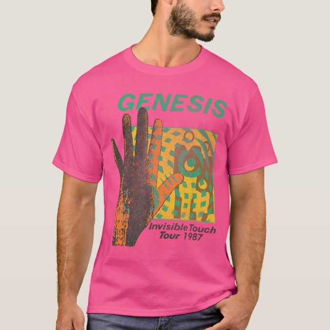 Genesis Invisibleouchour Rock Band Music friends g T-Shirt (Front)