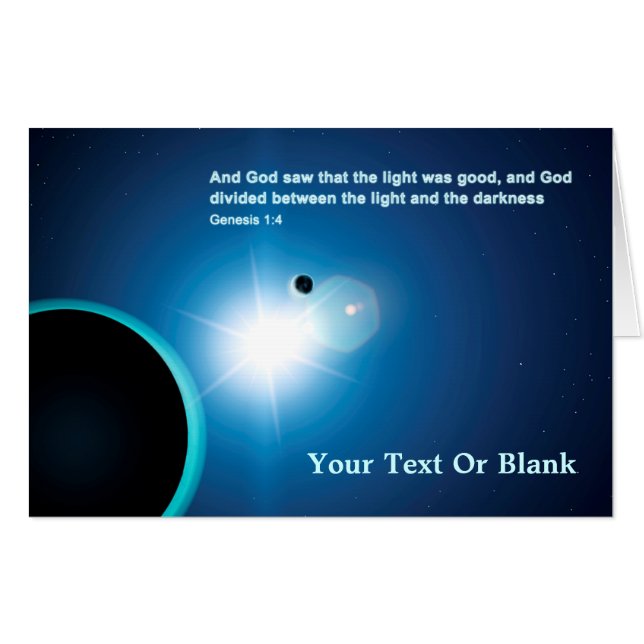 Genesis - Light From Darkness Card (Front Horizontal)