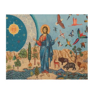 Genesis mosaic 10"x8" Wood Photo Print