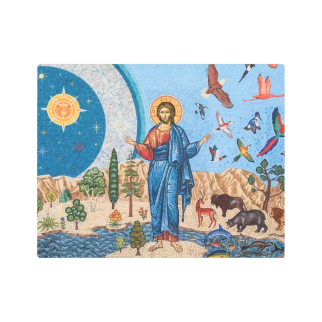 Genesis mosaic 14"x 11" Metal Wall Art (Front)