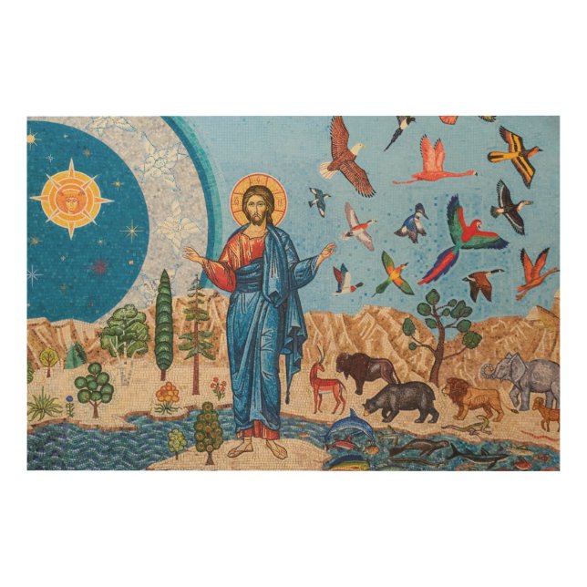 genesis mosaic 36"x24" Wood Photo Print (Front)