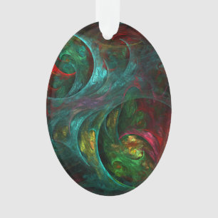 Genesis Nova Abstract Art Acrylic Oval Ornament
