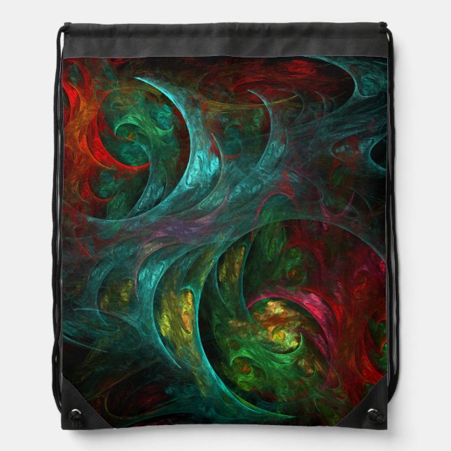 Genesis Nova Abstract Art Drawstring Bag (Front)