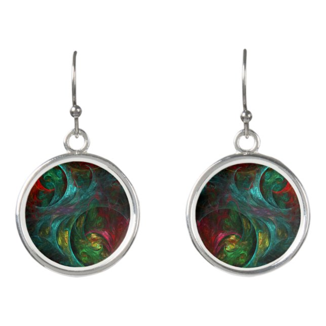 Genesis Nova Abstract Art Earrings (Front)