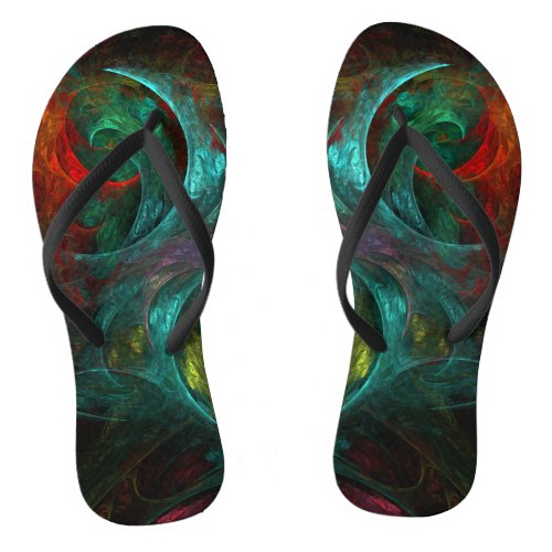 Genesis Nova Abstract Art Flip Flops