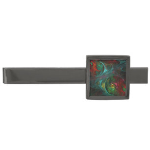 Genesis Nova Abstract Art Gunmetal Finish Tie Clip
