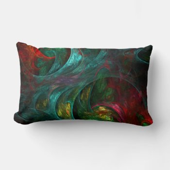 Genesis Nova Abstract Art Lumbar Pillow by OniArts at Zazzle