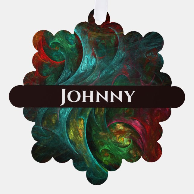 Genesis Nova Abstract Art Ornament Card (Front)