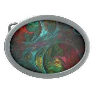 Genesis Nova Abstract Art Oval Belt Buckle