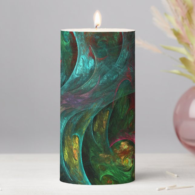 Genesis Nova Abstract Art Pillar Candle (In Situ)