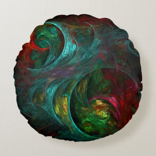 Genesis Nova Abstract Art Round Pillow