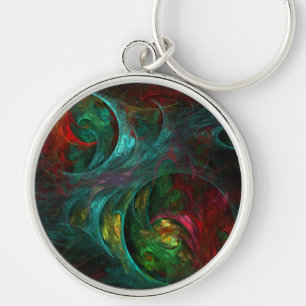 Genesis Nova Abstract Art Small Keychain