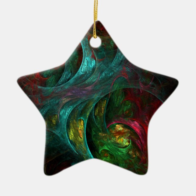 Genesis Nova Abstract Art Star Ornament (Front)