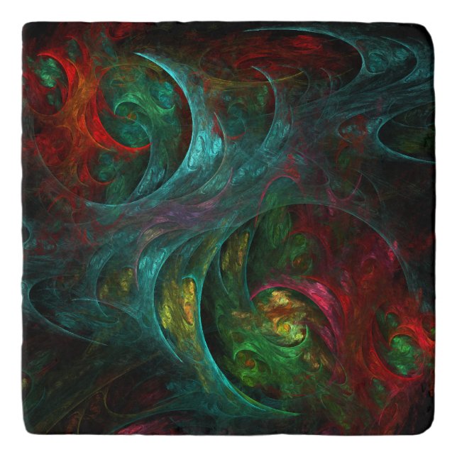 Genesis Nova Abstract Art Stone Trivet (Front)