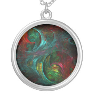 Genesis Nova Abstract Silver Necklace