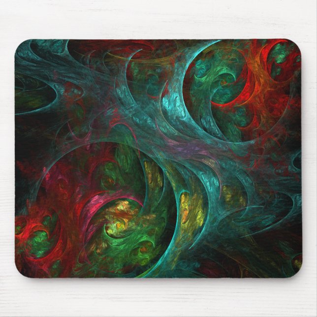 Genesis of Color Living Fractal Universe Mouse Pad (Front)