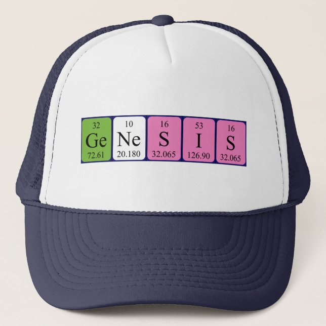 Genesis periodic table name hat (Front)