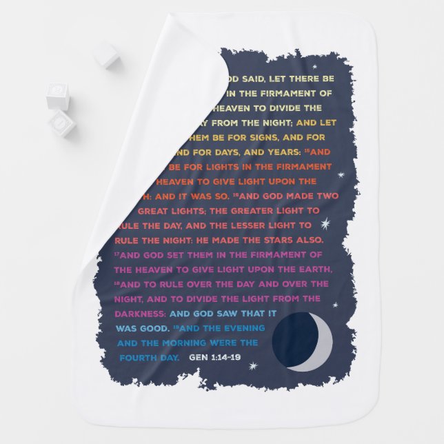 Genesis Sun Moon & Stars Baby Blanket (In Situ)