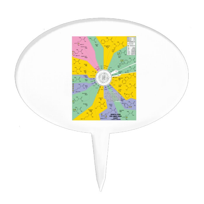 Genetic Code For Amino Acids (Chart Wheel) Cake Pick