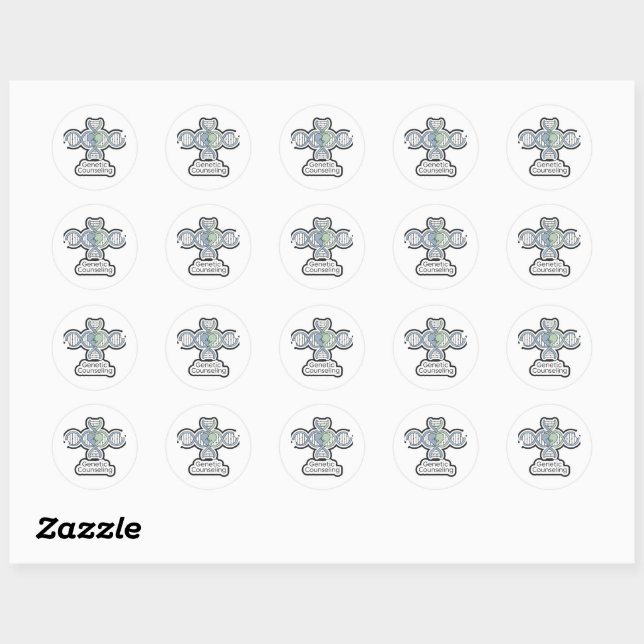 Genetic counseling   classic round sticker (Sheet)