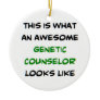 genetic counselor, awesome ceramic ornament