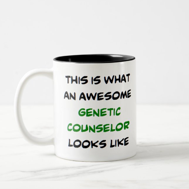 genetic counselor, awesome Two-Tone coffee mug (Left)
