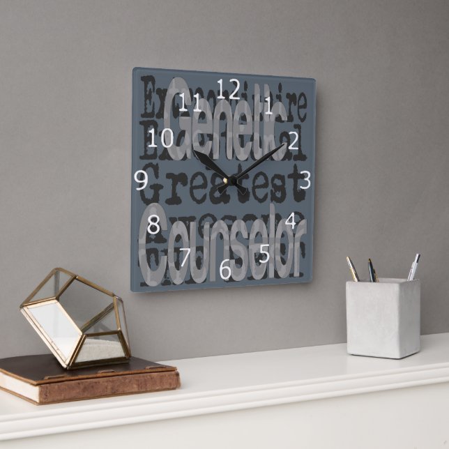 Genetic Counselor Extraordinaire Square Wall Clock (Office)