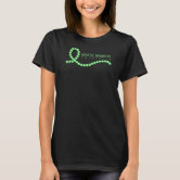 Inflammatory Breast Cancer Beaded Awareness Ribbon T-Shirt | Zazzle