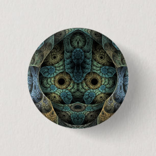 Genetic Memory Psychedelic Face Pinback Button