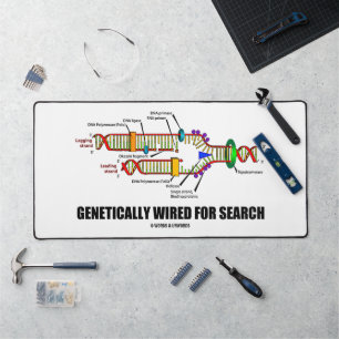 Genetically Wired For Search DNA Replication Humor Desk Mat