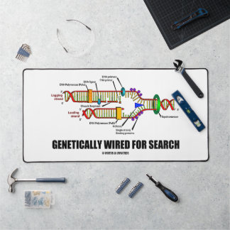 Genetically Wired For Search DNA Replication Humor Desk Mat