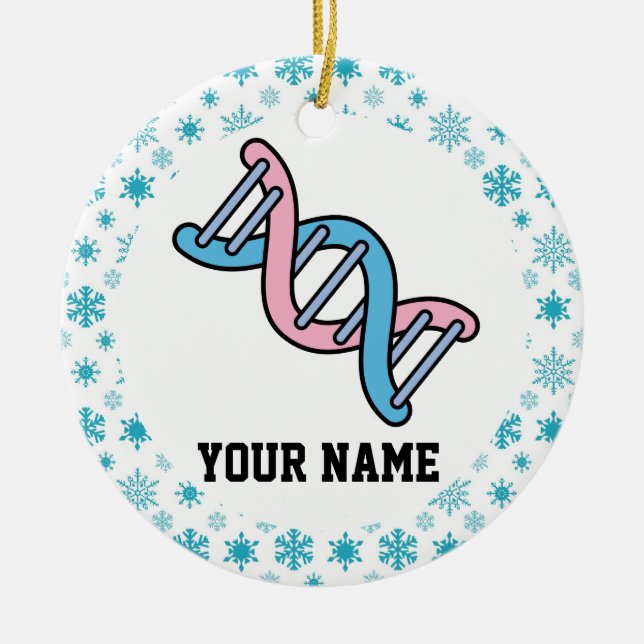 Geneticist Genetics Counselor DNA Ceramic Ornament (Front)