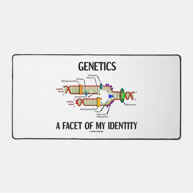 Genetics A Facet Of My Identity DNA Replication Desk Mat (Front)
