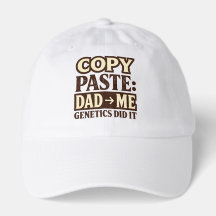 Genetics Humor Copy Paste Dad to Me Retro Text Bas